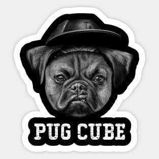 Pug Cube Sticker